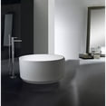 thumbnail image 3 of Kingston Brass VRTRO515224 51-Inch Solid Surface Round Double Ended Freestanding Tub with Drain in Matte White, 3 of 10