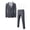 Dark gray, variant on i·FineLong Slim-Fit Double-Button, Business Wedding Casual Suit Set, Two-Piece, Men's