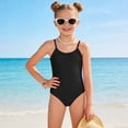 thumbnail image 2 of kpoplk Baby Girls Swimsuit Infant Toddler Girl Bathing Suit Ruffle One Piece Beach Swimwear(Black,4-5 Y), 2 of 9