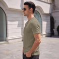 thumbnail image 4 of Yifymode Men's Crewneck Short Sleeve T Shirts, Regular Fit Mesh Ice Silk Casual Tops, Quick Dry Breathable Basic Tees for Daily Sports Workout, 4 of 9