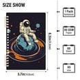 thumbnail image 2 of FORMRS 1-Subject Spiral Notebook 8" x 5" College Ruled 60 Refillable Sheet A5 Hard Cover, 2 Pack, Black Astronaut Record, 2 of 7