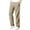 Yellow, variant on SAWOBUUN Mens Solid Pants Straight Elastic Waist Pants Relaxed Fit Jogger Trousers with Zipper Pockets
