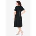 thumbnail image 2 of Roaman's Women's Plus Size Ponte Flared Dress, 2 of 5