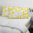 thumbnail image 4 of Modern Geometric Yellow Throw Pillow Cover 20 x 26 Inch Decorative Pillow Cover Abstract Minimalist Artwork Lines Lumbar Pillowcase Seasonal Rectangle Cushion Case for Couch Sofa Bed Living Room, 4 of 9