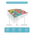 thumbnail image 5 of Quilts Queen Size Bedding Set, Watercolor Flip Flops Lightweight Quilted Comforter, Summer Ocean Beach Slippers Blue Soft Reversible Bedspread Coverlet with Pillow Covers for All Season, 90" x 96", 5 of 7