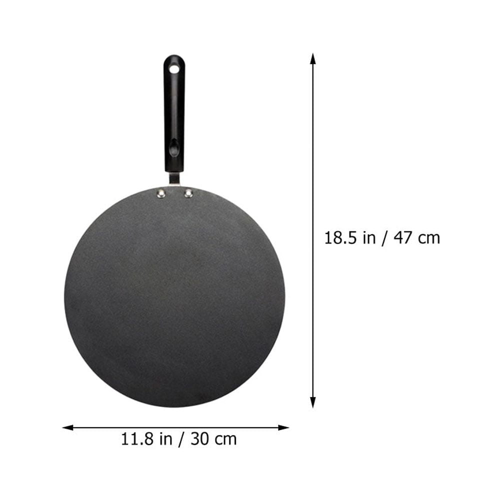ETHZZLE 1Set Kitchen Pan Non Stick Skillet with Flat Bottom and Wooden Scraper