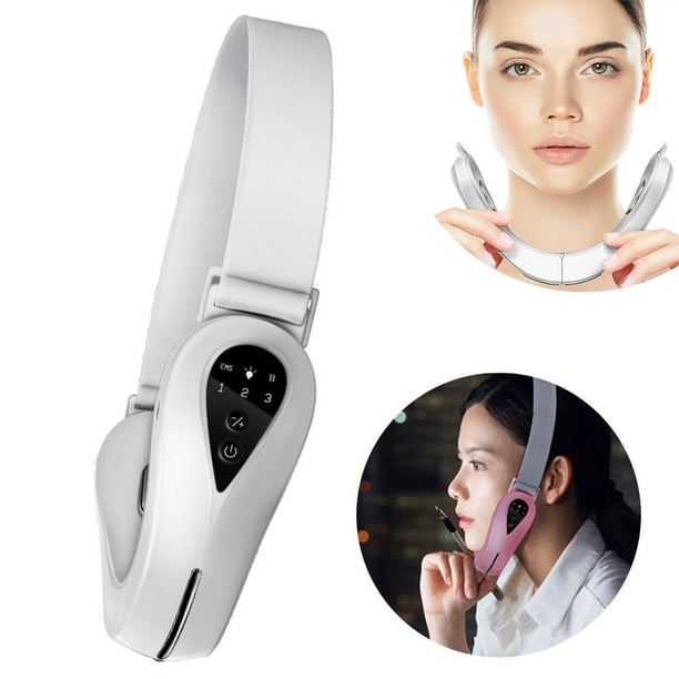 Masajeador Para Dar Forma A La Cara En V, Masajeador Eléctrico Con Vibración Para Adelgazar La Cara, Luz Azul/Roja, Máquina De Elevación Facial Plegable Circular De 180 Grados Inevent CE007577-02