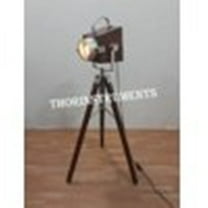 Thor Instruments Vintage Designer Wood Spot Light Low Floor Tripod Stand Home Decor Rustic Vintage Home Decor Gifts