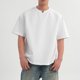 thumbnail image 5 of Blusas y camisas de manga corta con cuello en V para hombre, blusa informal de color liso con cuello en V y manga corta, blusa para hombre, 5 of 6