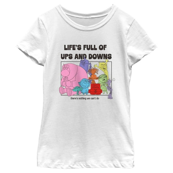 Girl's Inside Out 2 Life's Full of Ups and Downs  Graphic T-Shirt