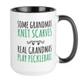 thumbnail image 1 of CafePress - Real Grandmas Play Pickleball Mugs - 15 oz Ceramic Large Mug, 1 of 1