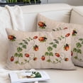 thumbnail image 2 of Ladybugs Eucalyptus Pillow Covers 12"x20", Spring Botanical Leaves Retro Soft Brushed Microfiber Breathable Throw Pillow Covers, Decorative Pillowcase with Zipper for Couch Sofa Bedroom Living Room, 2 of 9