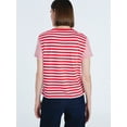 thumbnail image 3 of Free Assembly Women's and Women's Plus Cotton Cropped Boxy Tee with Short Sleeves, Sizes XS-4X, 3 of 5