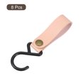 thumbnail image 3 of Uxcell 8Pack PU Leather S Hooks for Hanging Multipurpose Camping Hook Hanger, Pink, 3 of 6