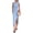 A-Striped Light Blue White, variant on Women's Summer Bodycon Sundresses Casual Midi Sleeveless Hollow Out Knit Side Slit Striped Long Tank Dress