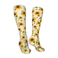 thumbnail image 3 of Pofeuu European-style Pattern Sunflower A Print Stockings, Adult Running Hiking Socks for Youth and Adult-One Size, 3 of 8