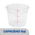 thumbnail image 2 of Recipiente de Policarbonato Graduado Redondo Caledonia REPORE-6 6 Qt, 2 of 6