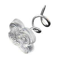 2 Packs 100pcs Clear Twist Pins for Sofa Covers Bed Skirts Stainless Steel Upholstery Pins with Plastic Storage Box Furniture Fasteners for Tablecloths Armrest Covers No Damage Clips