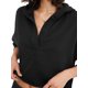 thumbnail image 3 of Sudadera Holgada Informal de Larga con Capucha para Mujer, Color Liso, Estilo Otoño Negro S, 3 of 8