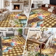 thumbnail image 5 of 5'x7' Area Rugs, Easter Chicken Eggs Indoor Outdoor Area Rug for Living Room Bedroom, Spring Daisy Flowers Yellow Brown Check Washable Bathroom Rugs Kitchen Floor Carpet Mats Home Decor Aesthetic, 5 of 8