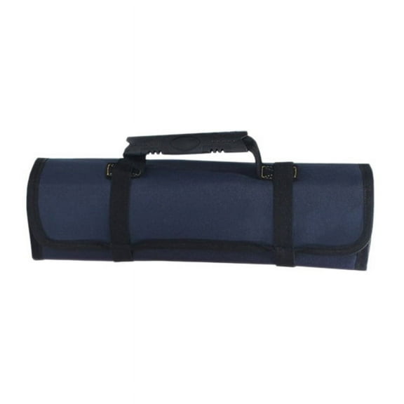 Wrench Roll Up Tool Roll Pouch Bag with Pockets, Waterproof Canvas Wrench Roll Organizer Bag for Craftwork - B