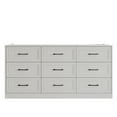 thumbnail image 4 of Vabches Dresser for Bedroom 9 Drawer Wide Dresser with Charging Station,Woodgrain White, 4 of 9