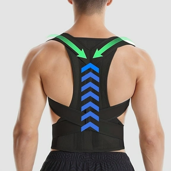 FIXPARTS Posture Corrector for Women Men, Back Brace for Lower Back with Breathable Mesh, M