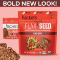 thumbnail image 3 of Organic Sea Salt Flaxseed Crackers, 5 Ounce 1-Pack, Gluten Free, Non GMO, Vegan, Keto Snack, 9g Fiber, 1g Net Carb, 3 of 5