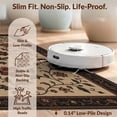 thumbnail image 6 of Design&I 3'x5' Washable Throw Rug Beige and Burgundy Floral Elegance Intricate Botanical with Classic Border for Entryway, Kitchen, Ultra-Thin & Non-Slip Skid-Resistant Small, 6 of 7