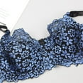 thumbnail image 4 of D Cup Underwire Bras for Women - Full Figure Push up Bras - Women Plus Breathable Floral Lace Mesh T-Shirt Bras Back Hook & Eye Closure, 4 of 5