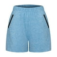 thumbnail image 3 of uublik Shorts Womens Loose with Pockets Super Soft Running Shorts Blue, 3 of 3