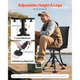 thumbnail image 4 of KFFKFF Hunting Chair with 360° Quiet Rotation, Foldable and Portable Blind Seat, Durable Steel Frame Ground Stool with Seat Cover, Stable Feet, Adjustable Height, 350 Lbs Weight Capacity, 4 of 9