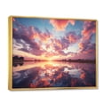 thumbnail image 2 of Designart "Cotton Candy Skies at Sunset IV" Landscapes Floater Framed Wall Decor, 2 of 7