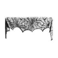 thumbnail image 2 of Aufmer Halloween Fall Thanksgiving Lace Fireplace Mantle Scarf Cover, Cloth Runner Door Window Curtain Kitchen Decorations Gothic Festival Party Decor (Bat, Bat, 244*45cm), 2 of 8