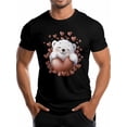 thumbnail image 1 of Men's T-Shirt,Short Sleeve Tee Shirt Casual Tops White Bear Love Hearts Crew Neck T Shirts for Men, 1 of 8
