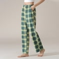 thumbnail image 2 of KyCheLot Plaid Pajama Pants for Women Cotton Soft Elastic Waist Sleep Pants with Pockets Straight Leg Pants, 2 of 5