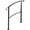 Black + Steel#6, variant on Wrought Iron Handrails for Outdoor Steps, Fit 1 or 3 Steps Stair Railing, Flexible Front Porch Hand Rail for Concrete Steps or Wooden Stairs, Black Steel Handrail