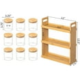 thumbnail image 6 of Basicwise Versatile 3-Tier Bamboo Spice Rack and Pantry Organizer with 9 Glass Jars – Perfect for Countertop Storage in Kitchens to Keep  Seasoning Containers Neatly Displayed and Easily Accessible, 6 of 10