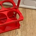thumbnail image 4 of Estante portátil para botellas de cerveza, color puro, plegable, para almacenamiento de bebidas, cesta para picnic con asa para cerveza, color rojo, 4 of 5