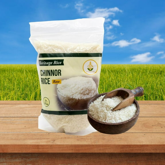Shastha Heritage Unpolished Chinnor Rice / Short Grain White Rice – Pack of 2 × 2 lbs = 4 lbs
