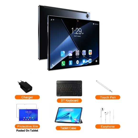 Hot Sales 2023 Gobal Version Android Tablet PA13 10.1 Inch Android 12 Bluetooth 12GB 512GB Deca Core 24+48MP WPS+5G WIFI Laptop