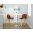 thumbnail image 4 of LumiSource Brown Toriano 24" Fixed-Height Counter Stool - Set of 2, 4 of 11