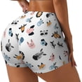thumbnail image 2 of Wukai Cartoon Animals Print Pack Biker Shorts for Women Yoga Workout Gym Running Scrunch Active Shorts-X-Large, 2 of 8