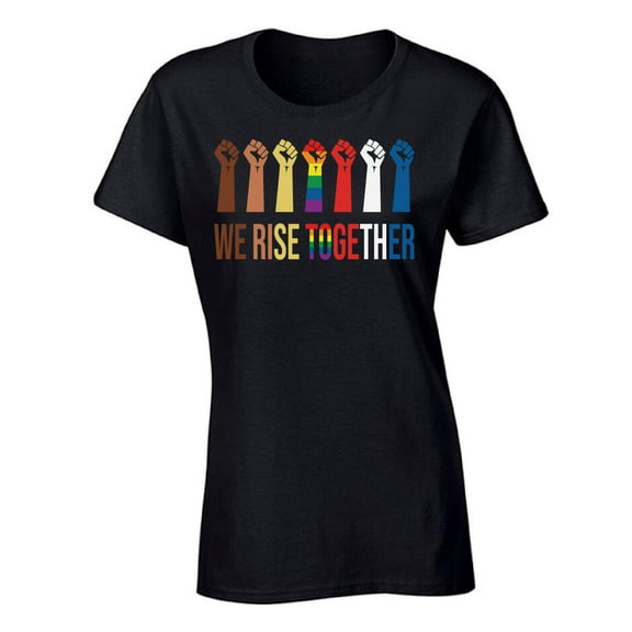 We Rise Together Shirt T Shirt for Women Gay Pride Shirt Tshirt USA Shirt Resist T-Shirt