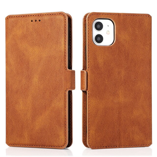 Funda tipo cartera con tapa de cuero para iPhone 14 13 12 Mini 11 Pro XS MAX X XR 8 7 6s 6 Plus 5 5s SE 2020 2022, funda para teléfono con ranura para soporte de tarjeta Deng Xun unisex