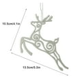 thumbnail image 4 of (Clearance) BNNG Christmas Deer Hanging Ornaments, Glitter Geetery Deer Figurines Pendants Snowflake Angle Wings for Christmas Tree Decorations Xmas Holiday Party Supplies, White, 4 of 9