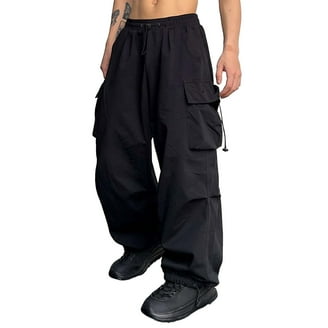 Caqnni Men Cargo Pants, Cargo Pants for Men Baggy Parachute Pants
