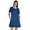 Blue, variant on Swing Dress With Pockets Summer Cotton Tunic Tshirt Dress For Women