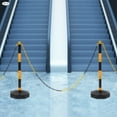 thumbnail image 2 of 6 Pack Traffic Cones Adjustable Delineator Post with Fillable Base, Street Stanchions Construction Safety Barrier, Portable Parking Pole with Chains for Parking Lot, Construction Lot, 2 of 14