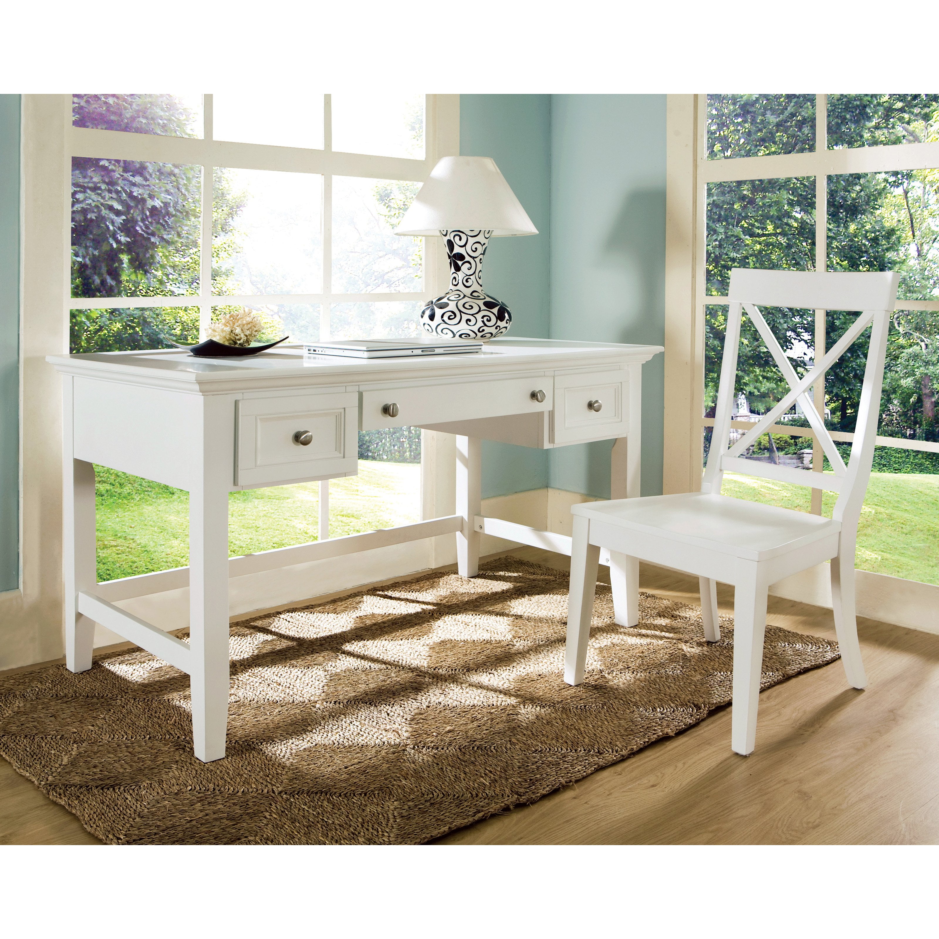 Steve Silver Oslo Writing Desk With Optional Chair White Com
